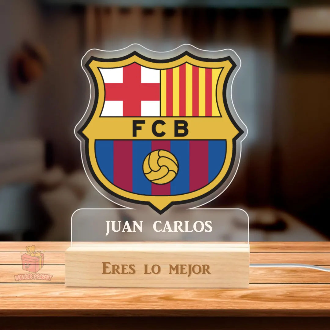 Lampara Barcelona Personalizada en madera