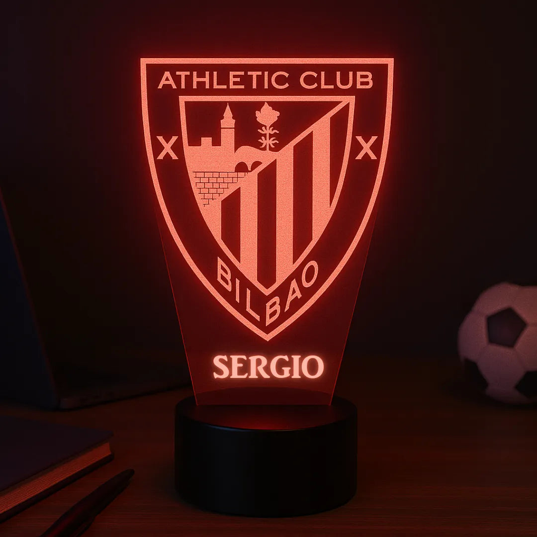 Lámpara del Athletic de Bilbao personalizada