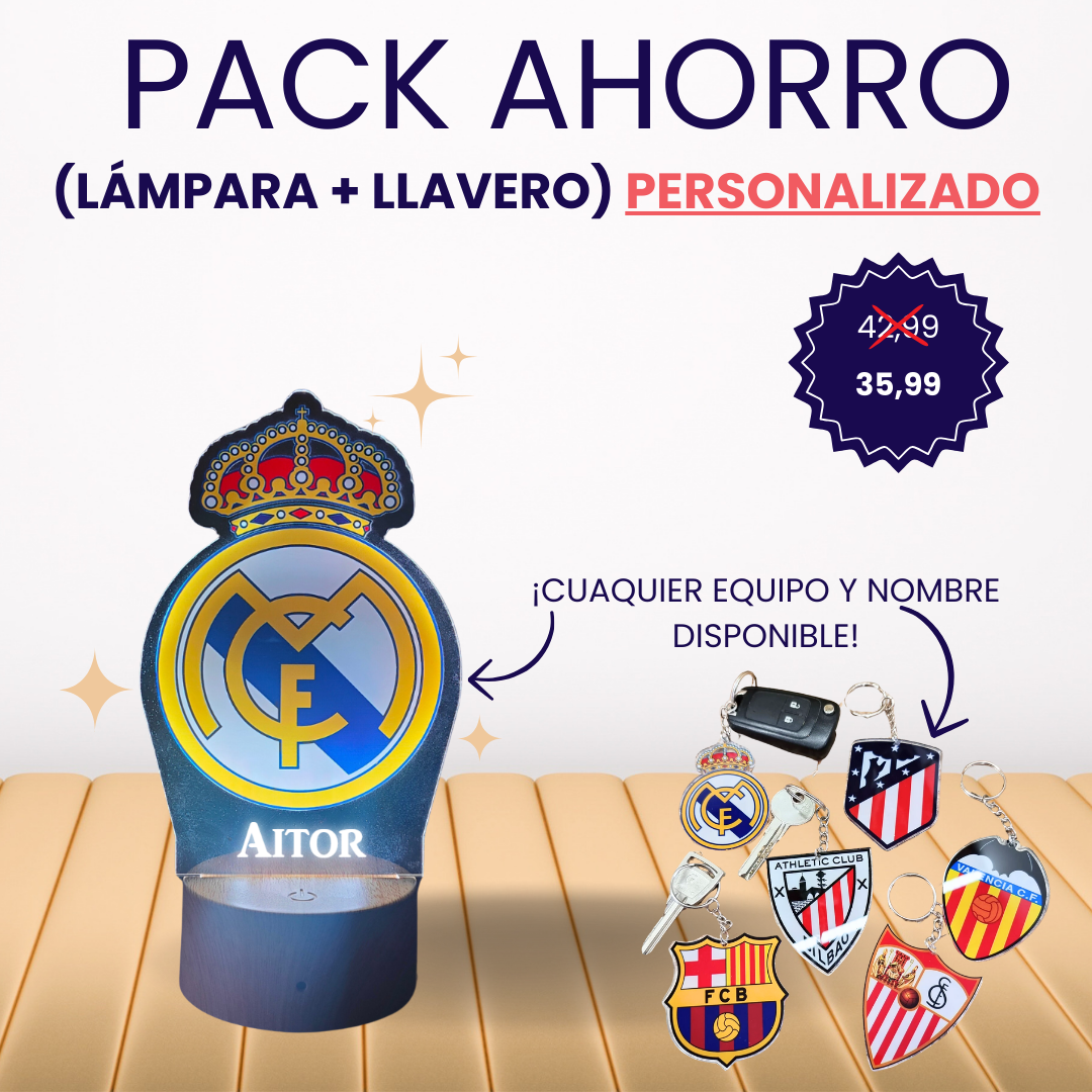 Pack Ahorro Lampara + Llavero Personalizado