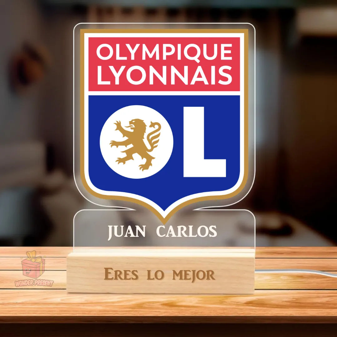 Lampara Lyon Personalizada en madera