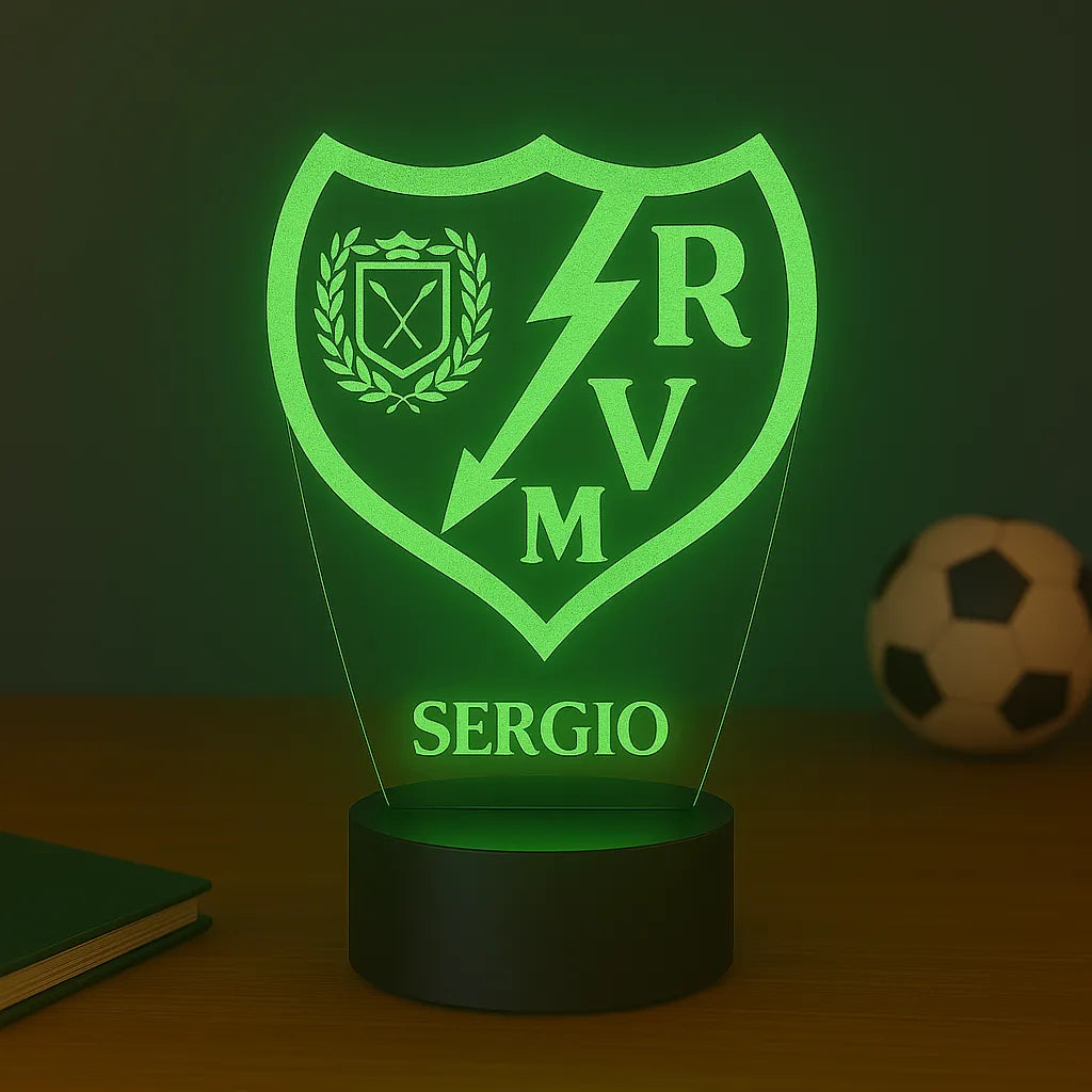 Lámpara del Rayo Vallecano personalizada