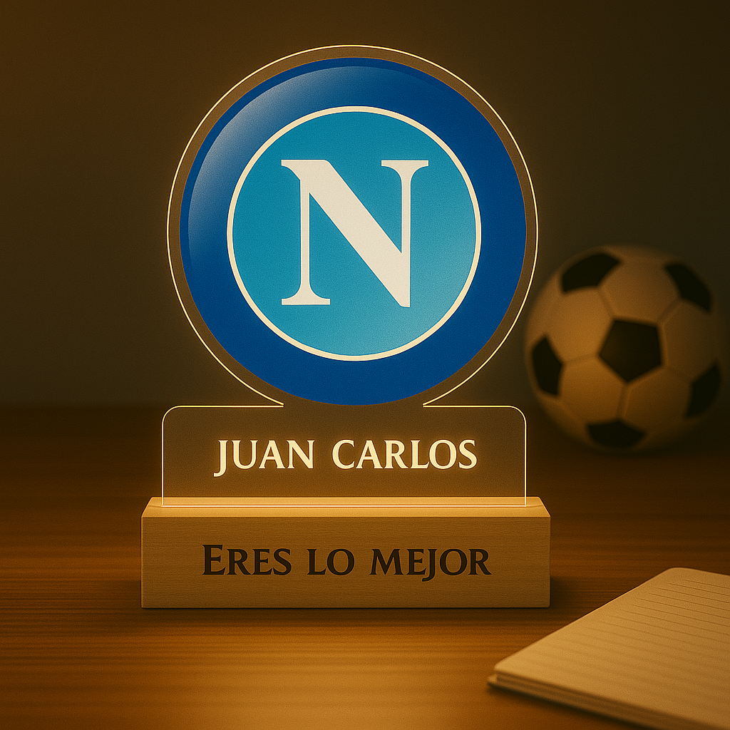 Lampara Nápoles Personalizada en madera