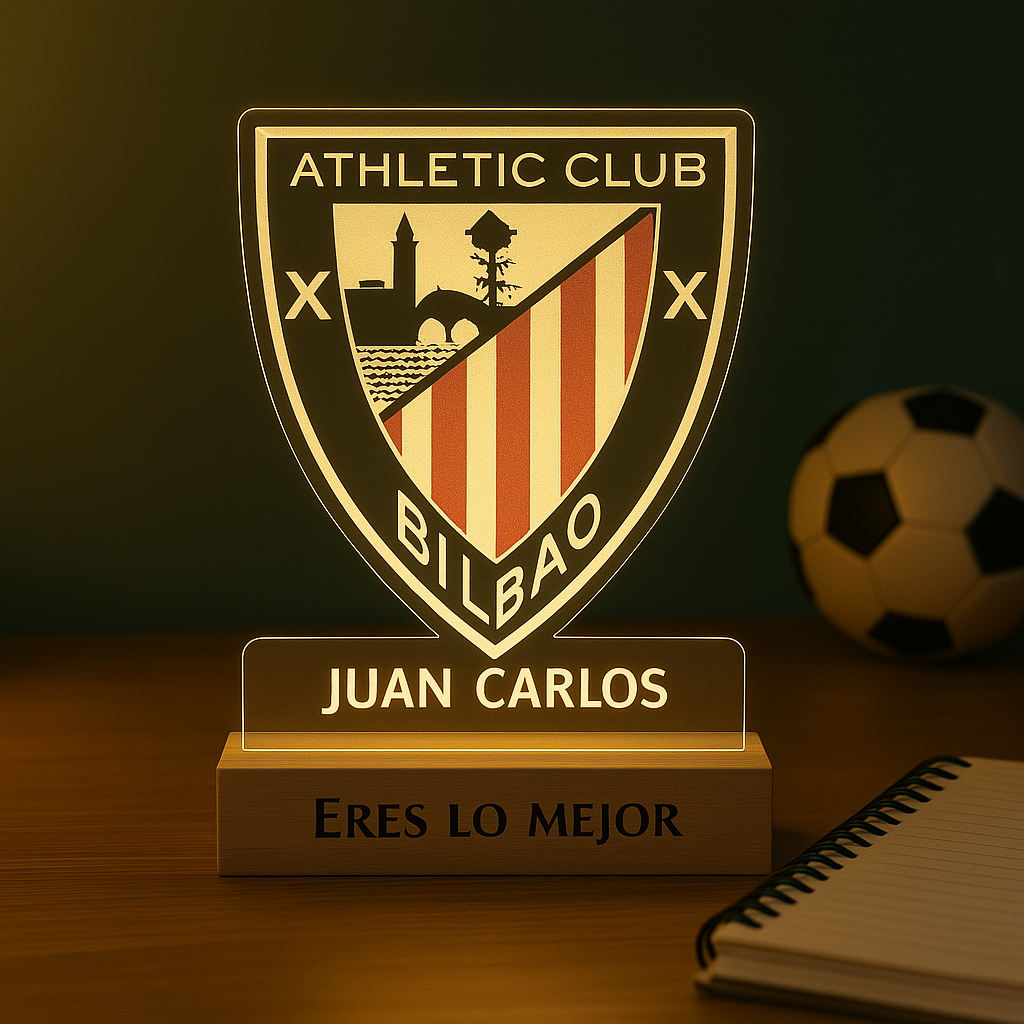 Lampara Athletic Personalizada en madera