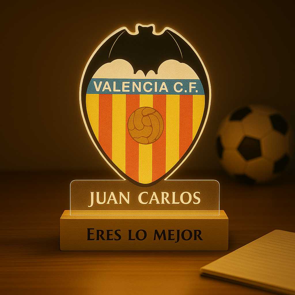 Lampara Valencia Personalizada en madera