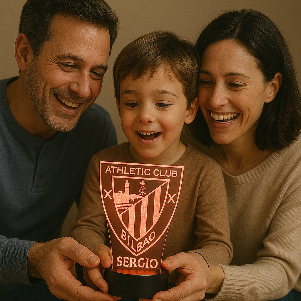 Lámpara del Athletic de Bilbao personalizada