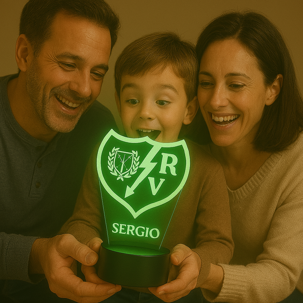 Lámpara del Rayo Vallecano personalizada