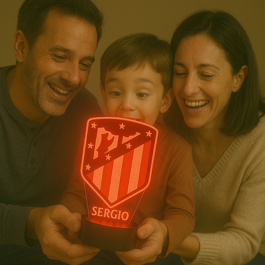 Lámpara del Atlético de Madrid personalizada