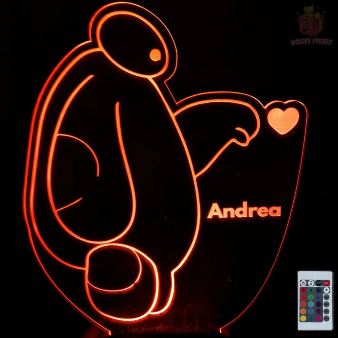 Lâmpada 3D personalizada da Disney