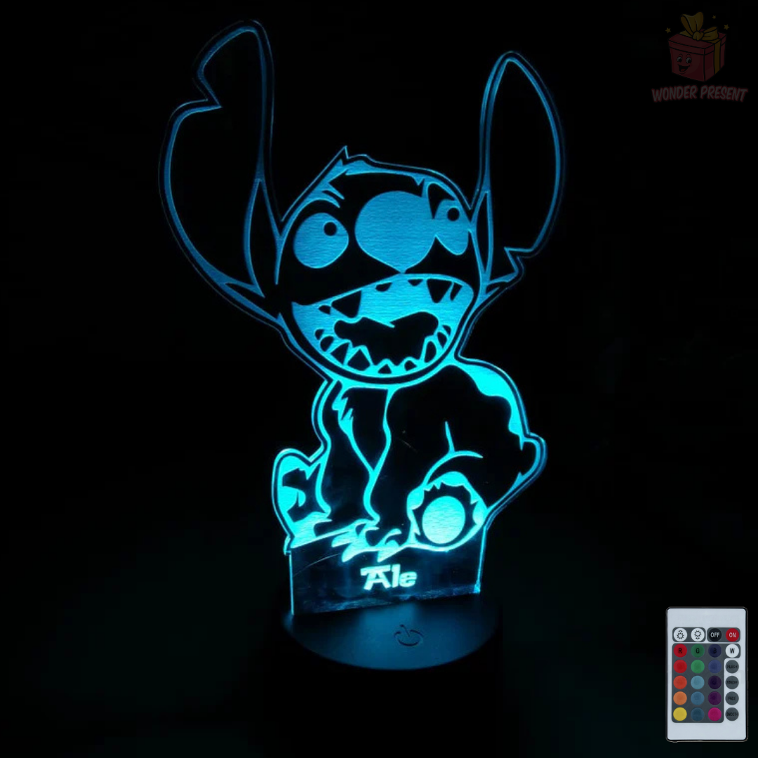 Lâmpada 3D personalizada da Disney