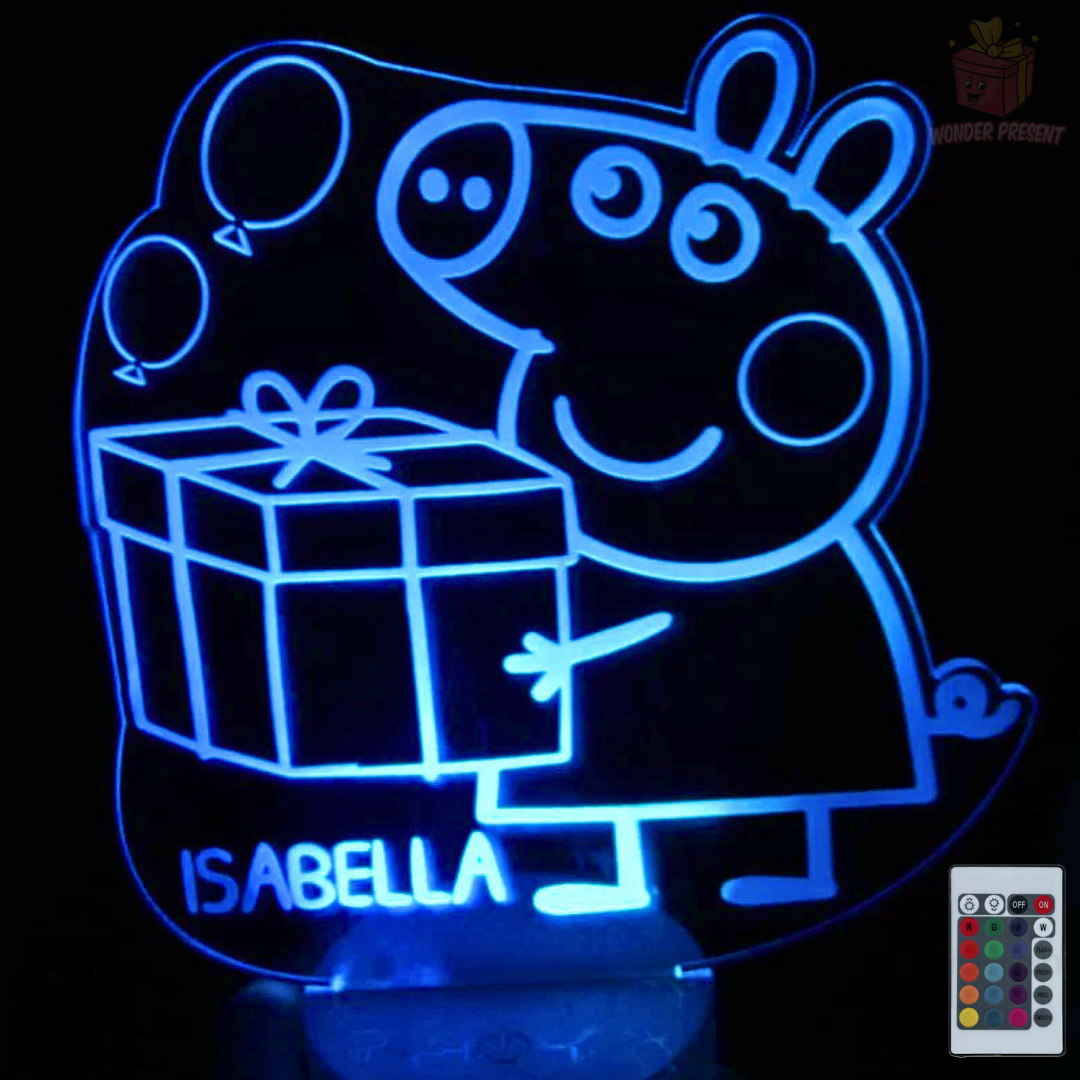 Lámpara 3D Peppa Pig Personalizada