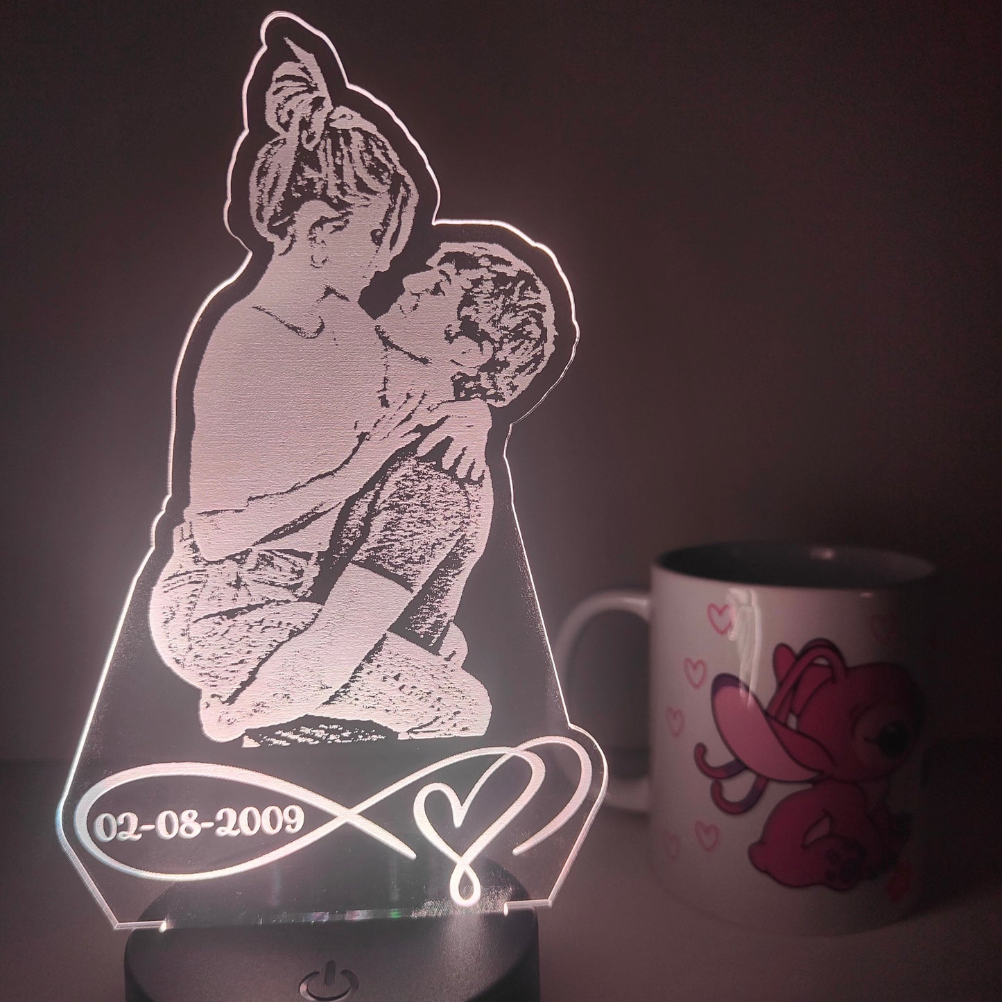 Lampara con Foto y Fecha Personalizada