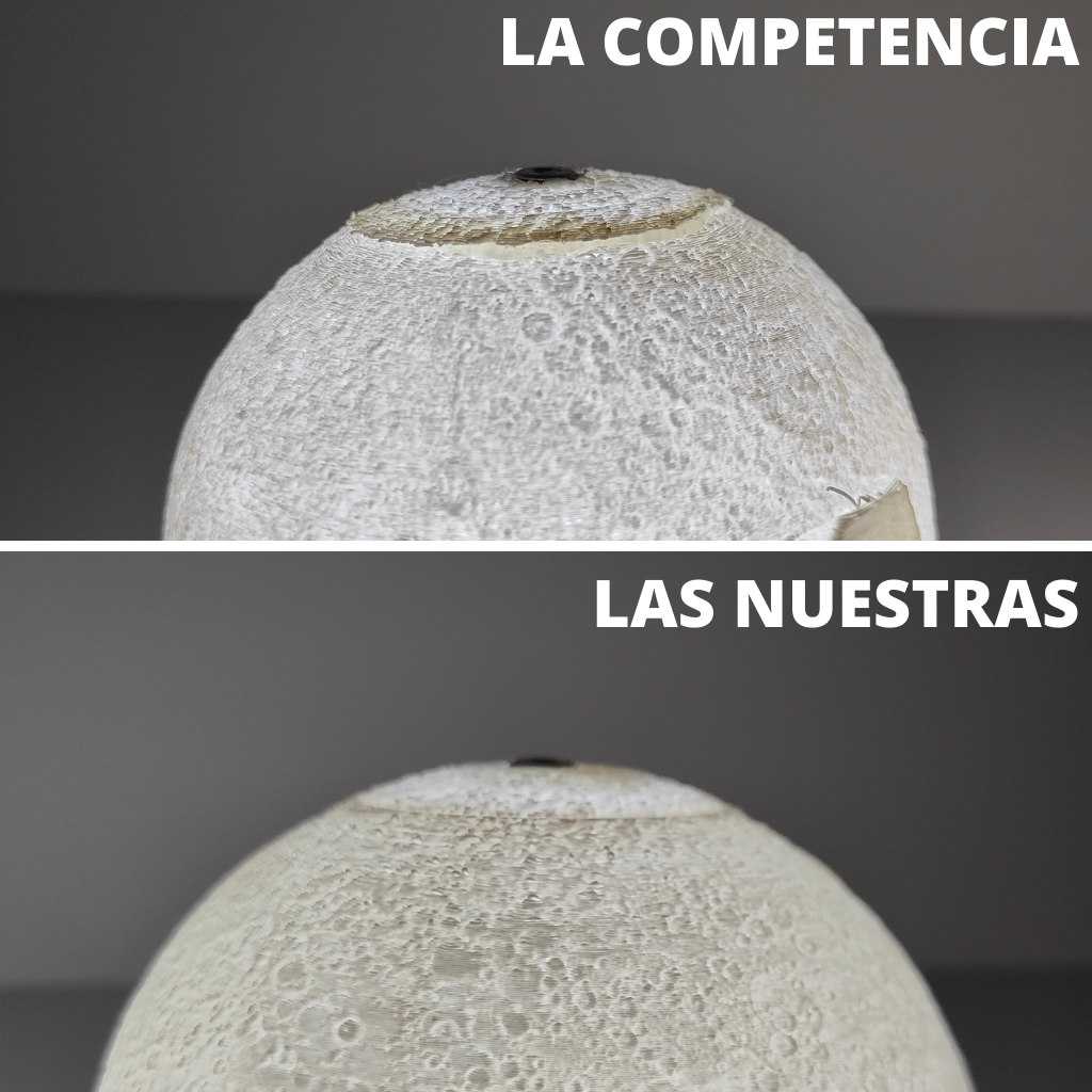 Luminária lunar 3D personalizável - The Moon Moments
