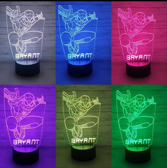 Lâmpada Marvel 3D personalizada - HeroLight