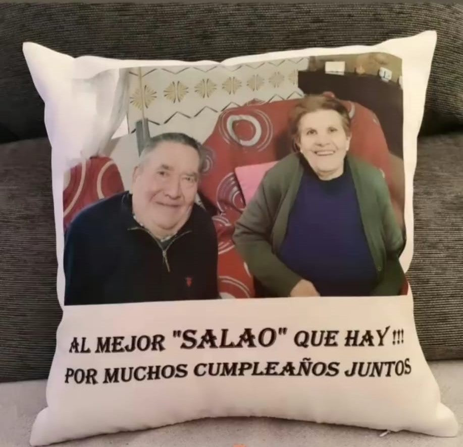 Cojín Personalizado Foto Y Frase