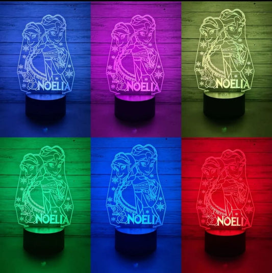 Lâmpada 3D personalizada da Disney