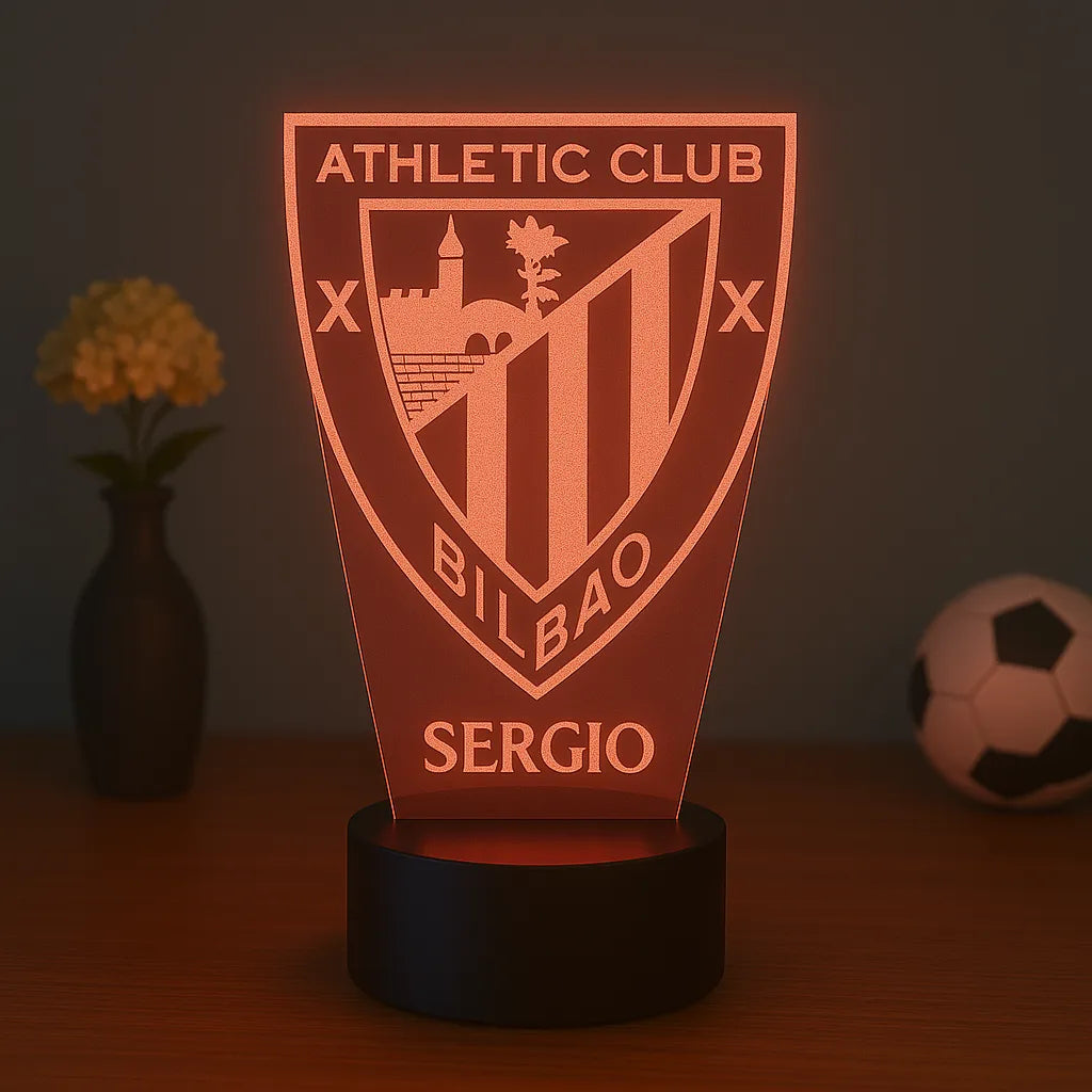 Lámpara del Athletic de Bilbao personalizada