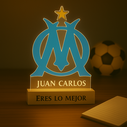 Lampara Olympique  Personalizada en madera