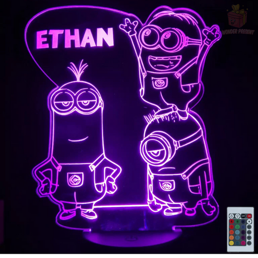 Lámpara 3D de Minions Personalizada