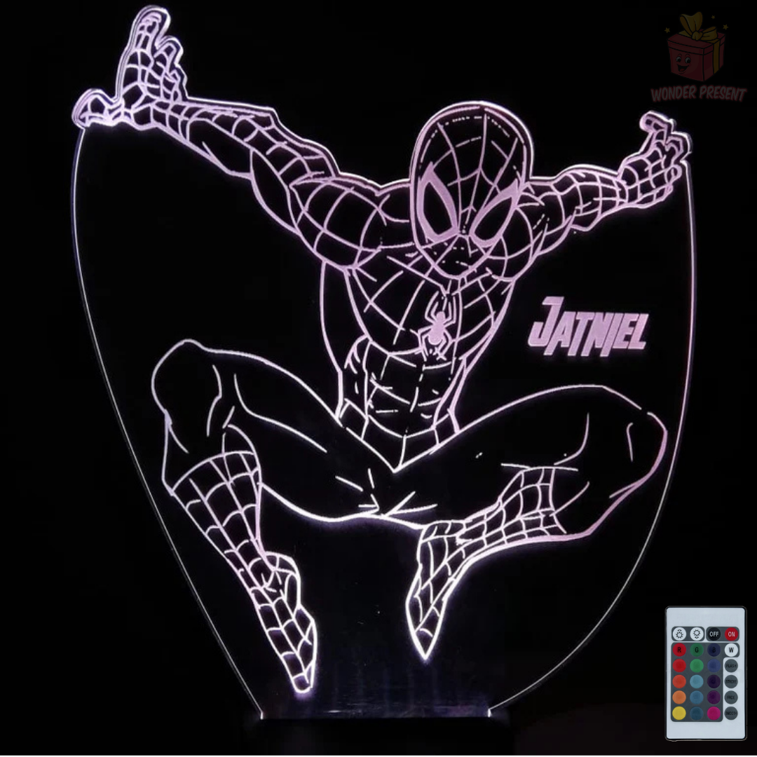 Lámpara 3D de Spiderman Personalizada