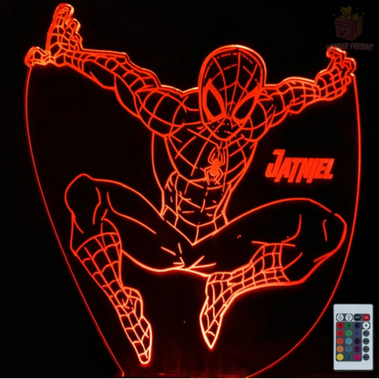 Lámpara 3D de Spiderman Personalizada