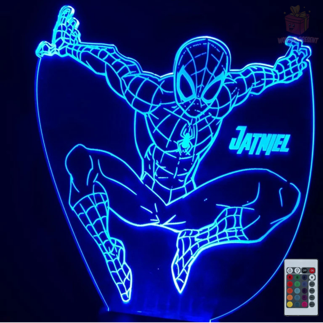 Lámpara 3D de Spiderman Personalizada