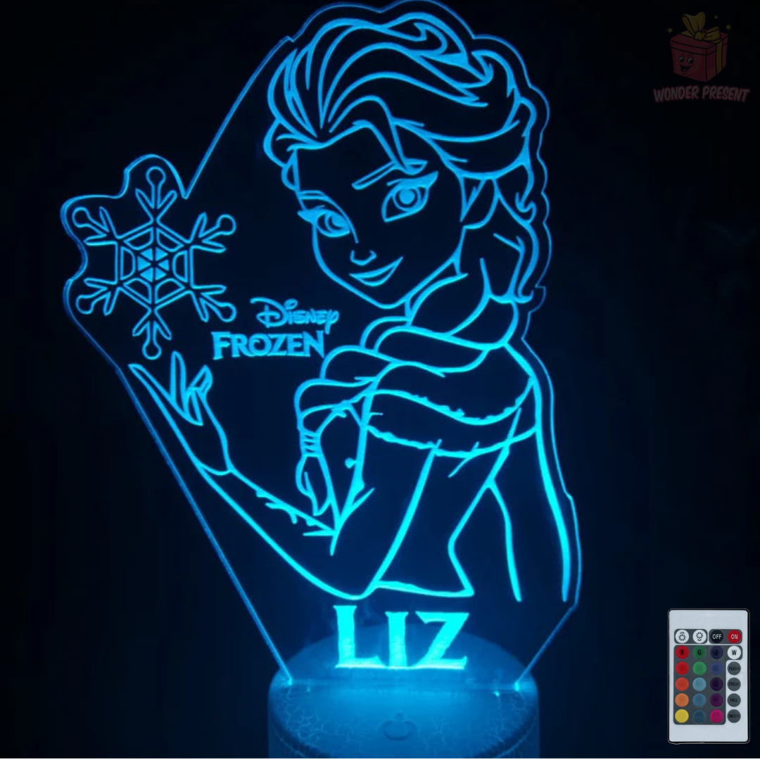 Lâmpada 3D personalizada da Disney 