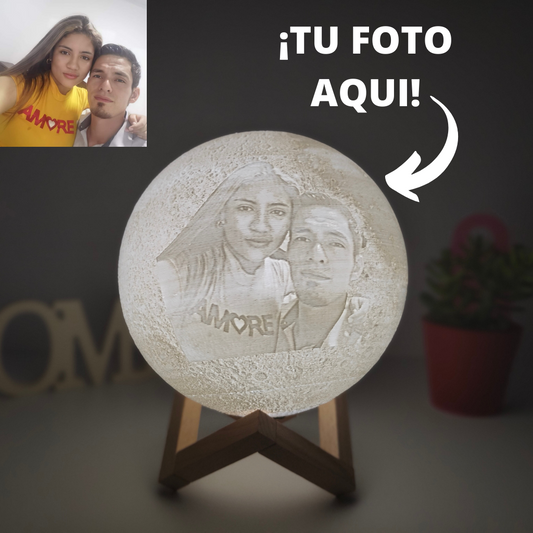 Luminária lunar 3D personalizável - The Moon Moments