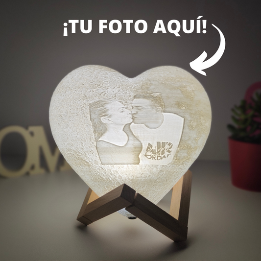 Luminária lunar 3D personalizável - The Moon Moments