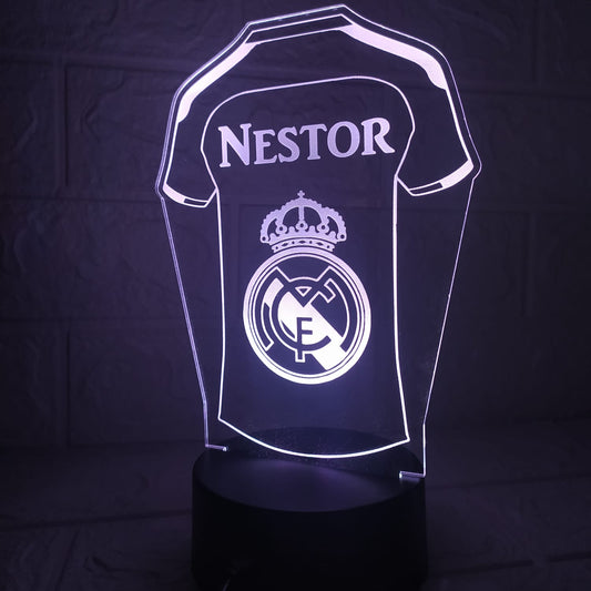 Lámpara Camiseta de Futbol Personalizada