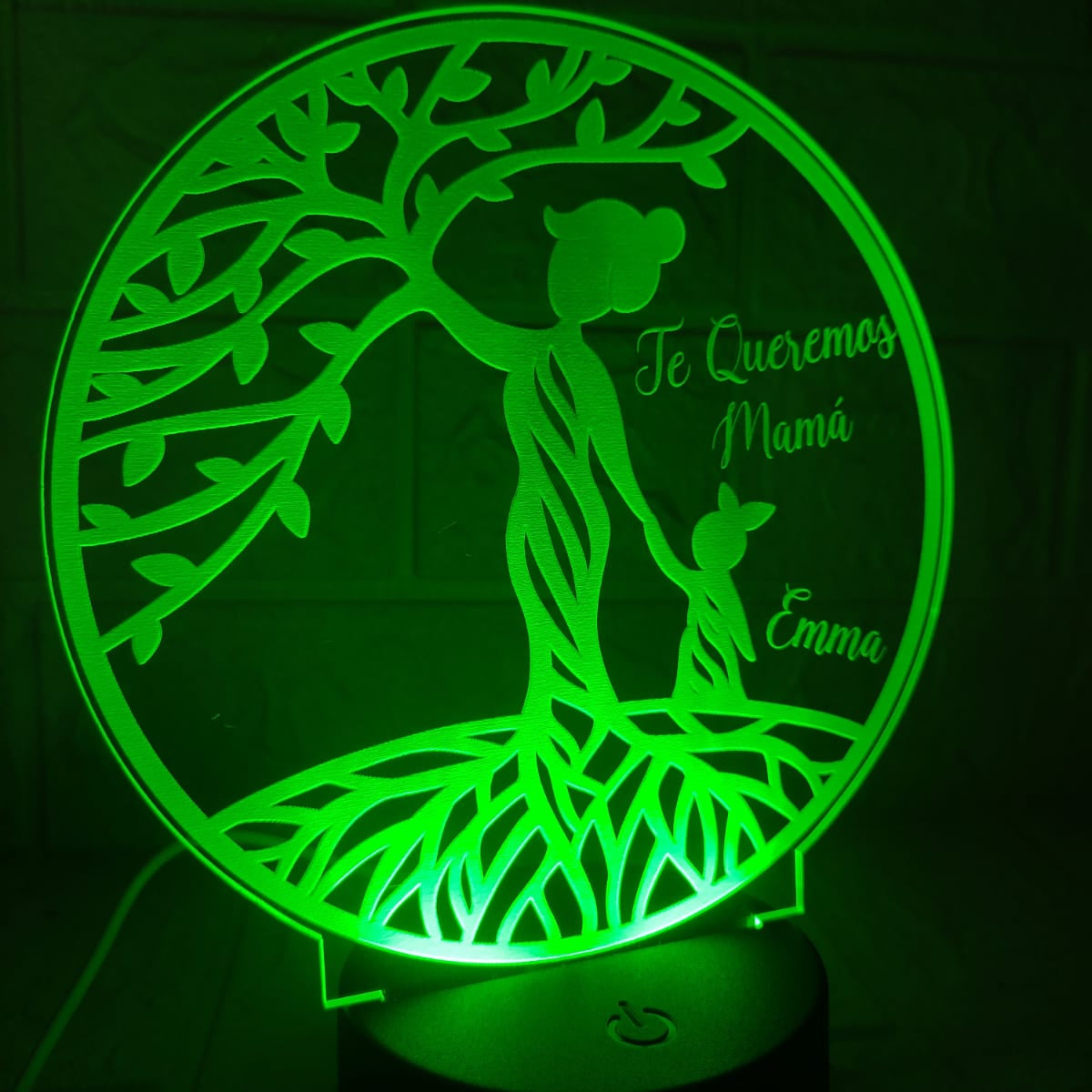 Lámpara 3D arbol de la vida Mamá Personalizada