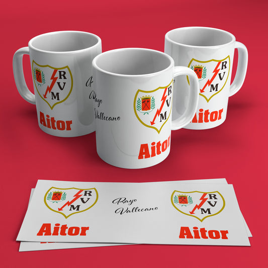 Taza del Rayo Vallecano Personalizada