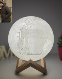 Lámpara Luna y Corazón 3D personalizable
