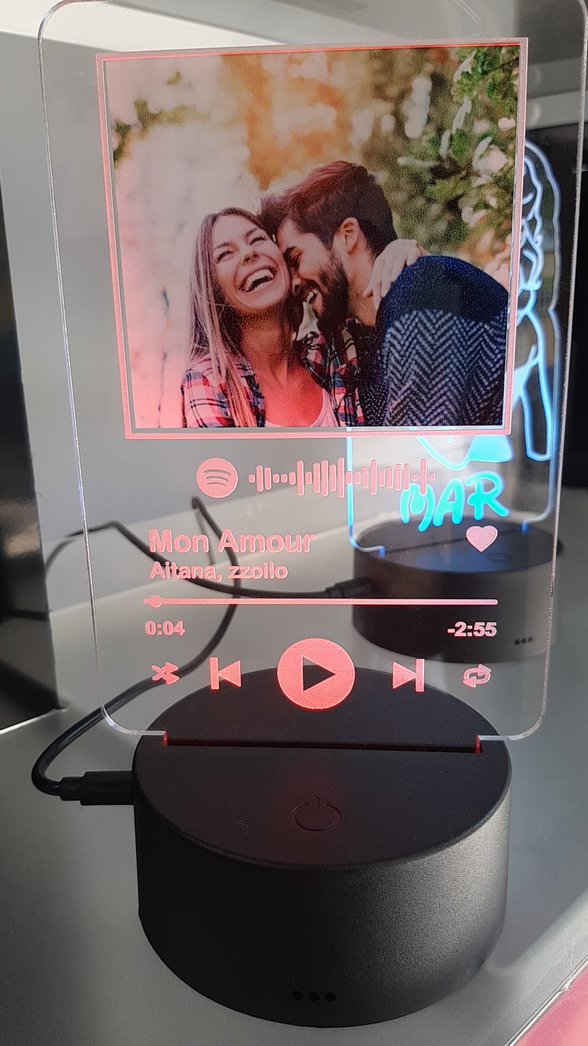 Lámpara Spotify con Caja Personalizada