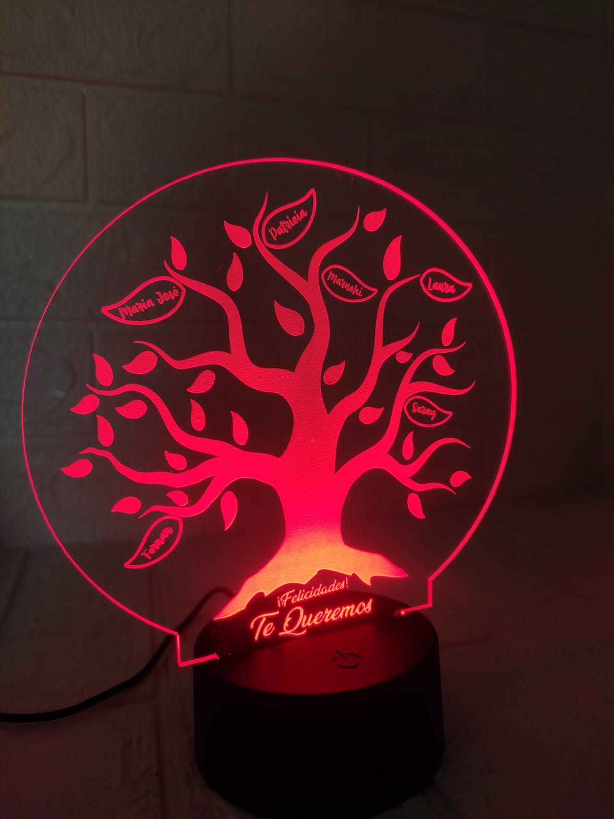Lámpara 3d árbol de la vida personalizado