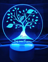 Lámpara 3d árbol de la vida personalizado
