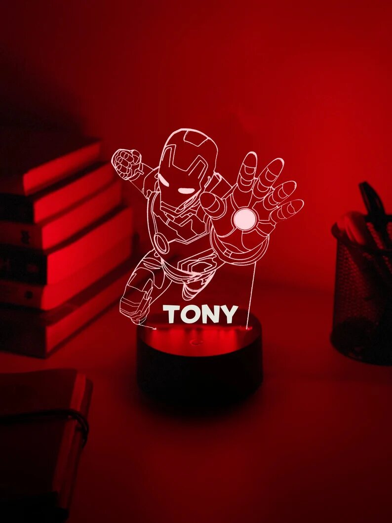 Lámpara 3D de Marvel personalizada - HeroLight