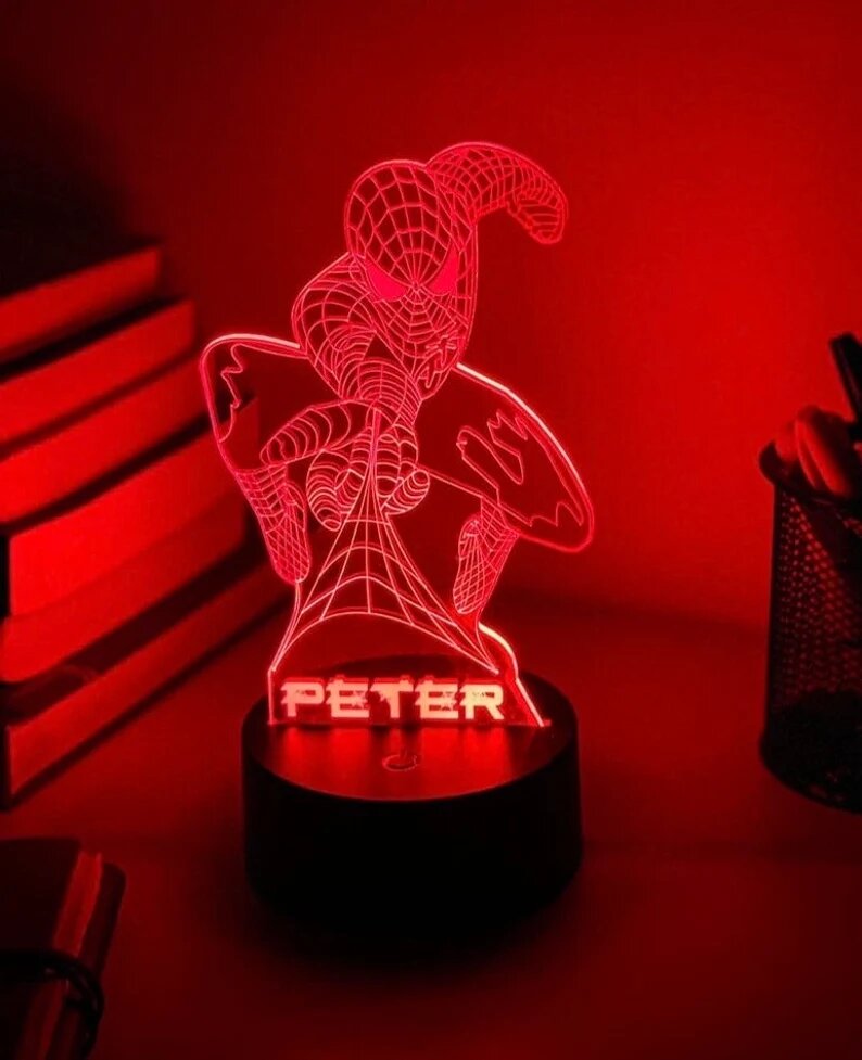 Lámpara 3D de Marvel personalizada - HeroLight